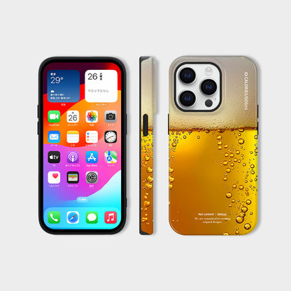 「iPhone17ケース 新入荷」夏のビール風デザインiPhoneケースフィルム加工PCスマホケース