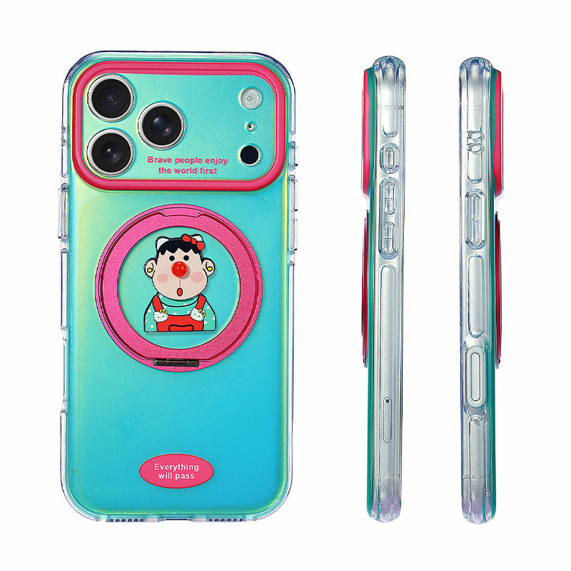 ブラウン 回転スタンド iPhoneケース ケース単品