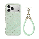 マーブルドット IMD iPhoneケース グリーン リストストラップ付き