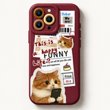 ニュースペーパーキャット柄 iPhoneケース 商品参考画像 4