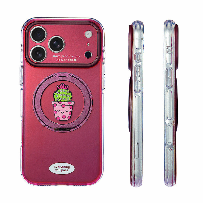 ピンク 回転スタンド iPhoneケース ケース単品