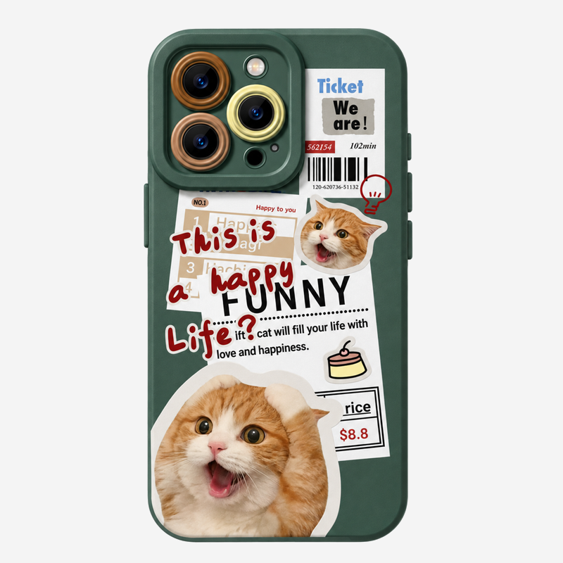 ニュースペーパーキャット柄 iPhoneケース 商品参考画像 5