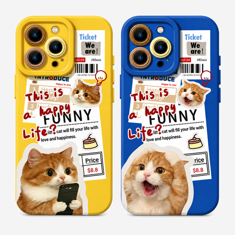 ニュースペーパーキャット柄 iPhoneケース 商品参考画像 6