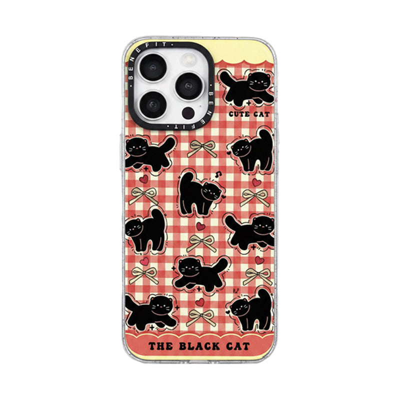 クリア キュートキャット マグネット非対応 iPhoneケース