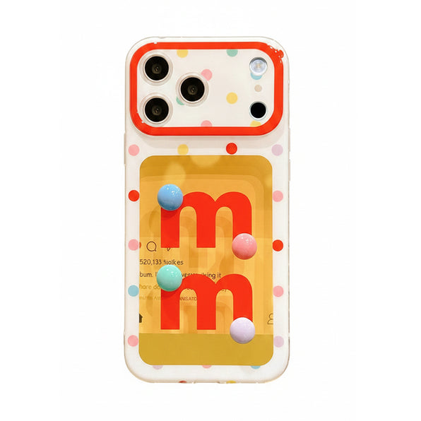 Colorful Dot 3D Ball Clear iPhone Case