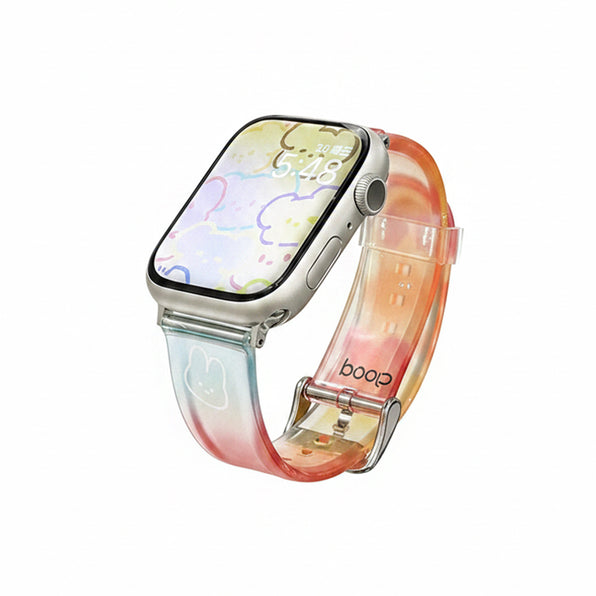 Clear Rabbit Pattern Apple Watch Band