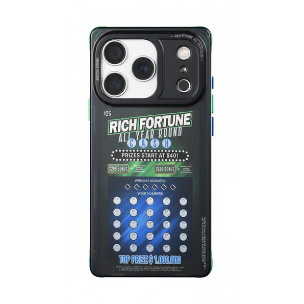 MagSafe Compatible Square iPhone Case Lottery Ticket Pattern