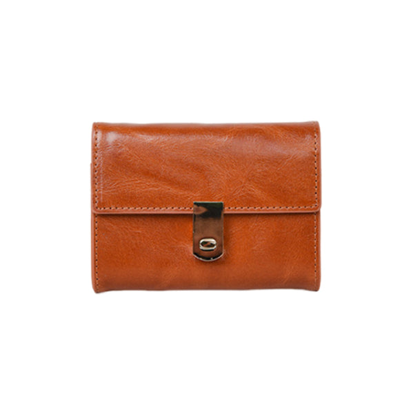 Genuine Leather Accordion Card Case Large Capacity for Women