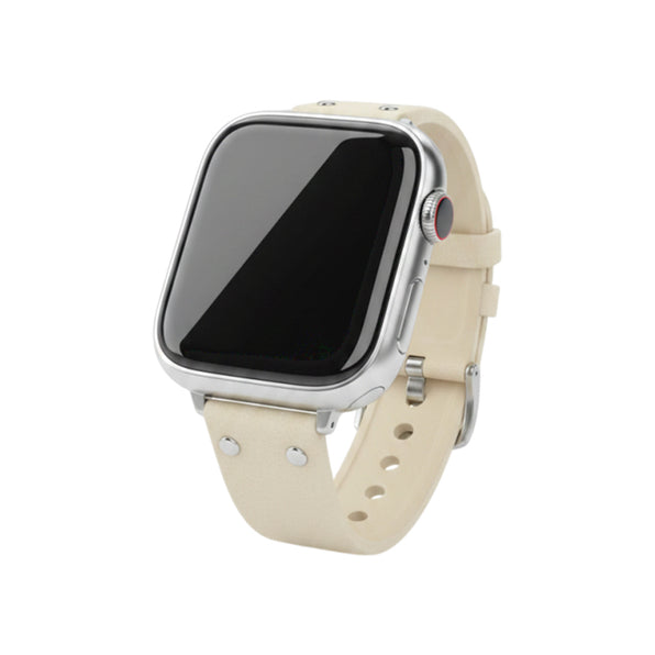 Elegant genuine leather and nylon Apple Watch band