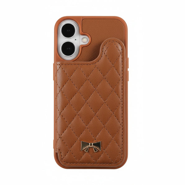 Quilted Mirror-Equipped Folio iPhone Case