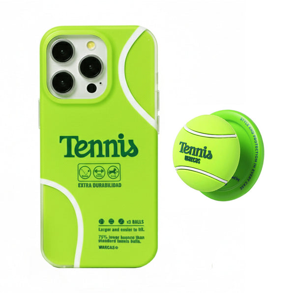 Simple tennis motif matte finish magnetic smartphone case