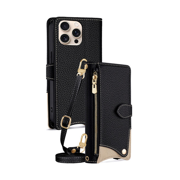 iPhone Case, Wallet Type, Crossbody Strap, Multi-functional