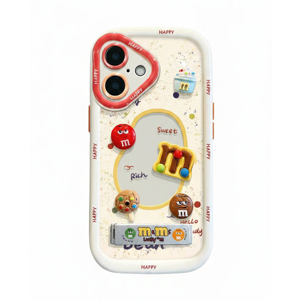 Chocolate chip pattern silicone stand hand strap cute