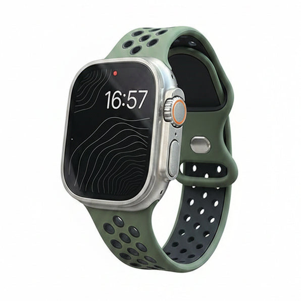 Two-Tone Silicone Apple Watch Band