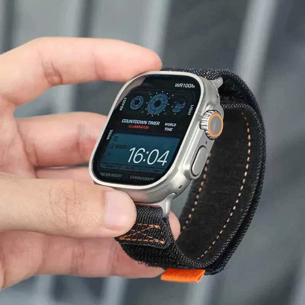 [Compatible with all Apple Watch models] Nylon x Denim-style Canvas Apple Watch Band, available in 12 colors / Compatible with Series 1–12 + Ultra + SE