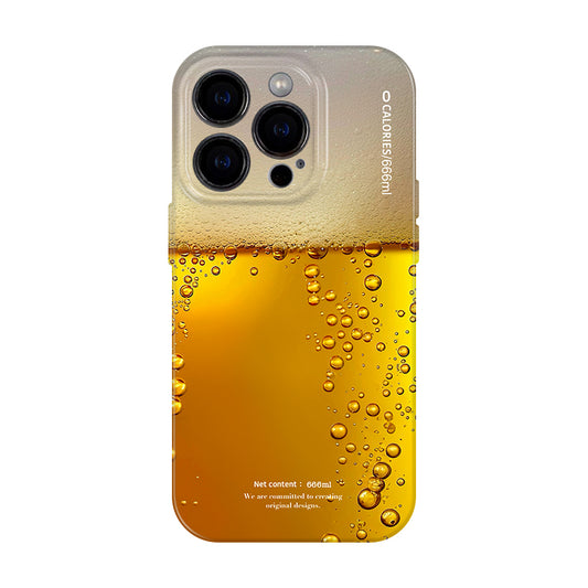 「iPhone17ケース 新入荷」夏のビール風デザインiPhoneケースフィルム加工PCスマホケース