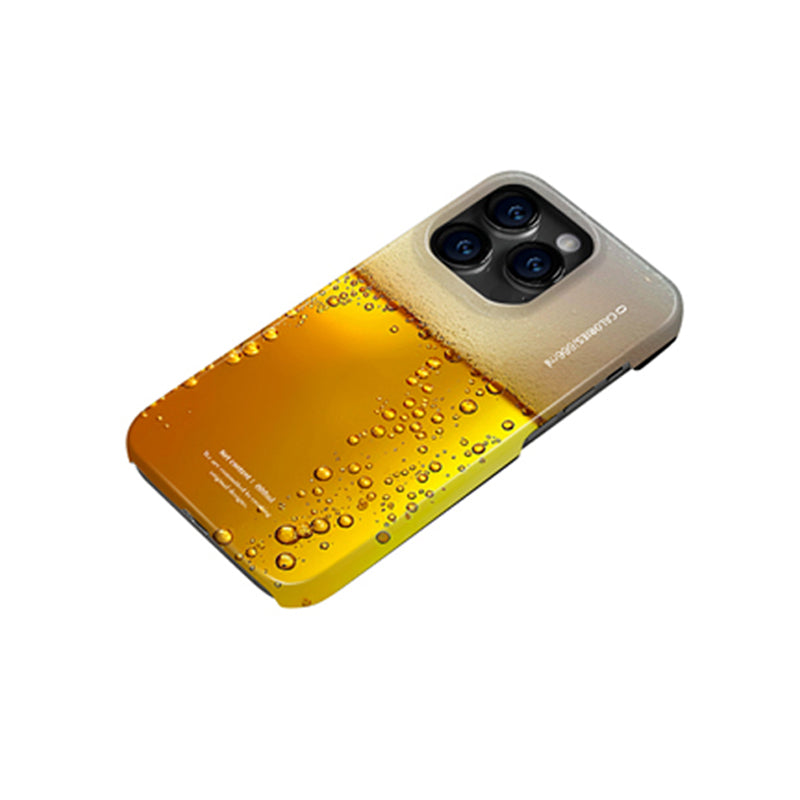 「iPhone17ケース 新入荷」夏のビール風デザインiPhoneケースフィルム加工PCスマホケース