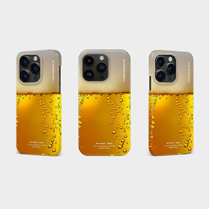 「iPhone17ケース 新入荷」夏のビール風デザインiPhoneケースフィルム加工PCスマホケース