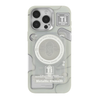 「Tiリキッドメタル風」近未来感あふれるマットミラーマグネット式スマホケース