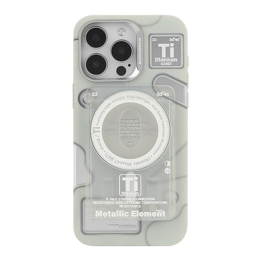 「Tiリキッドメタル風」近未来感あふれるマットミラーマグネット式スマホケース