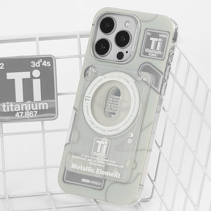 「Tiリキッドメタル風」近未来感あふれるマットミラーマグネット式スマホケース