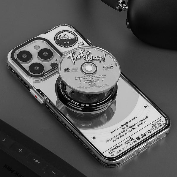 "Record CD style" retro American record-style mirror smartphone case