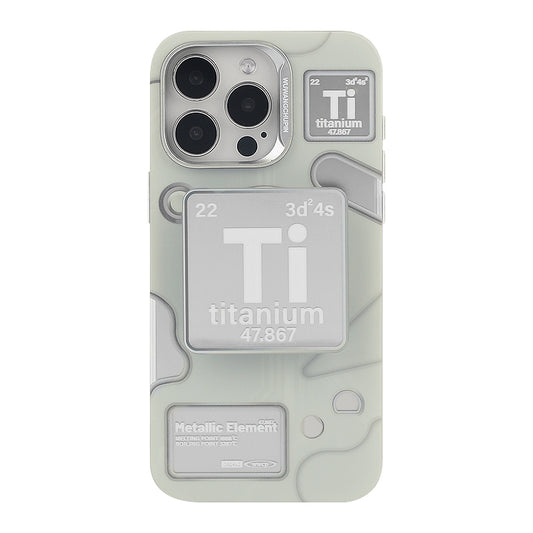「Tiリキッドメタル風」近未来感あふれるマットミラーマグネット式スマホケース