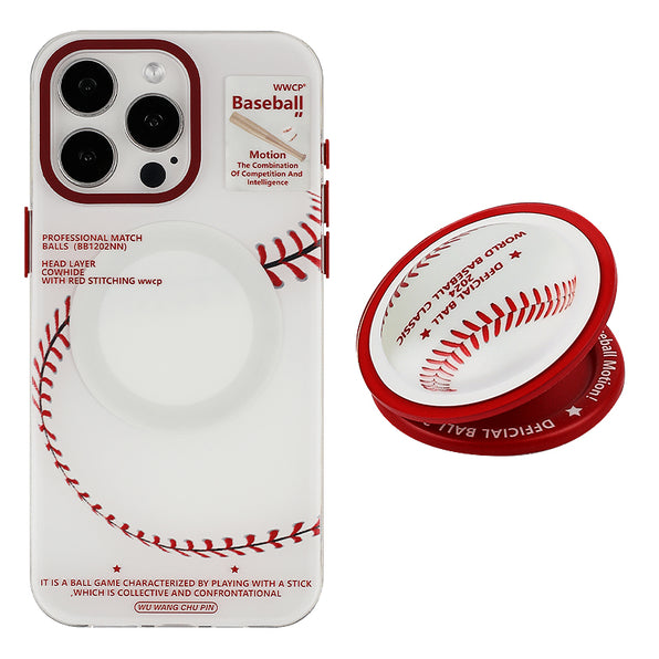 Original American baseball-themed red and white magnetic smartphone case