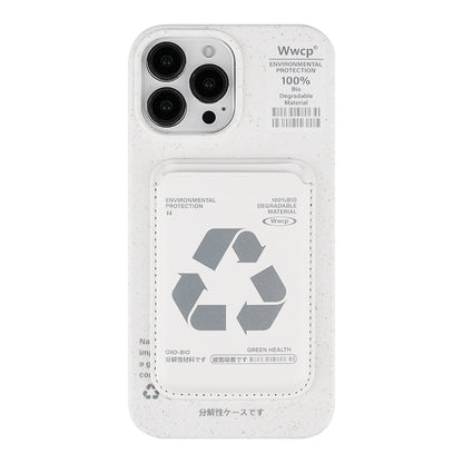 シンプルで肌触りが良い生分解性マグネット式スマホケース+カードホルダー