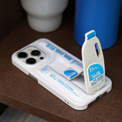 クリエイティブミルクボトルデザインのスタンド一体型スマホケース