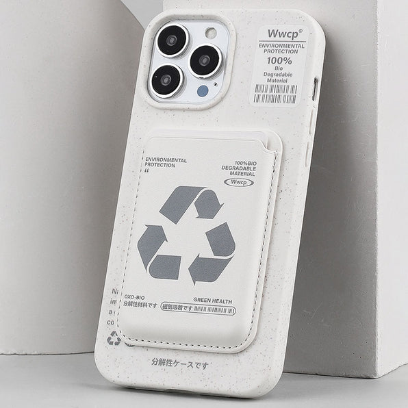 Simple and comfortable biodegradable magnetic phone case + card holder
