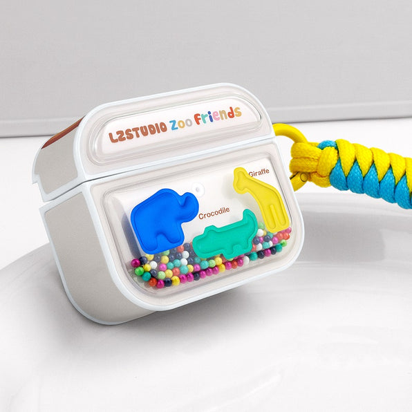 磁性 AirPods 外殼，帶有彩色流珠設計