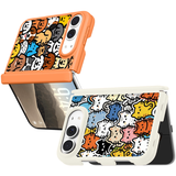 ドッグ＆キャット柄の折りたたみスマホケース、商品ディテール10
