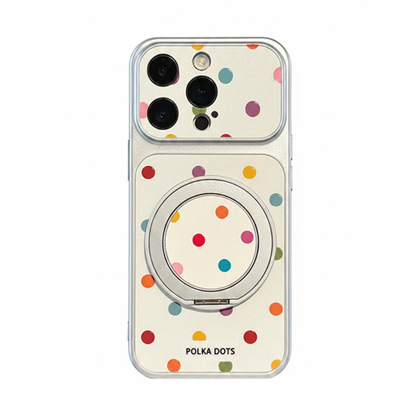 カラードット 回転スタンド iPhoneケース 商品画像 1
