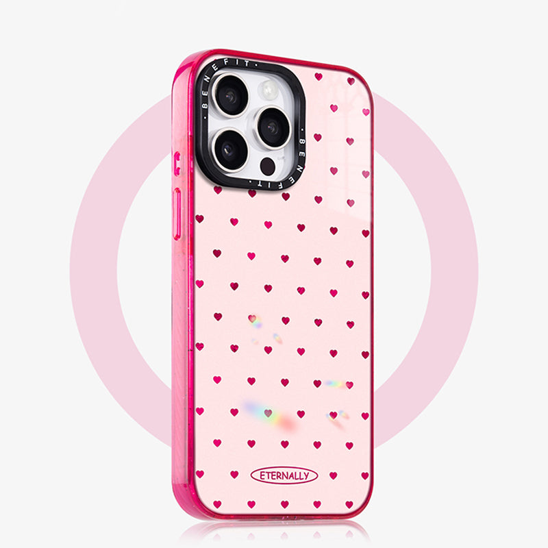 ローズ ミニハート総柄 iPhoneケース