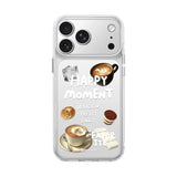 【MagSafe非対応】iPhone ケース クリア × カフェケーキ柄 コーヒー・ティラミス・ベーグル iPhone 17/16/15/14/13 全15機種対応 ソフトケース かわいい