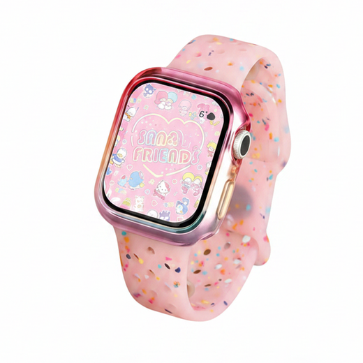 ジェリーカラーコンフェッティ柄シリコンApple Watchバンド 8色展開 夏