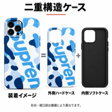 カモフラージュ＆レタリング iPhoneケースの二重構造 外側ハードケースと内側ソフトケースの組み合わせイメージ