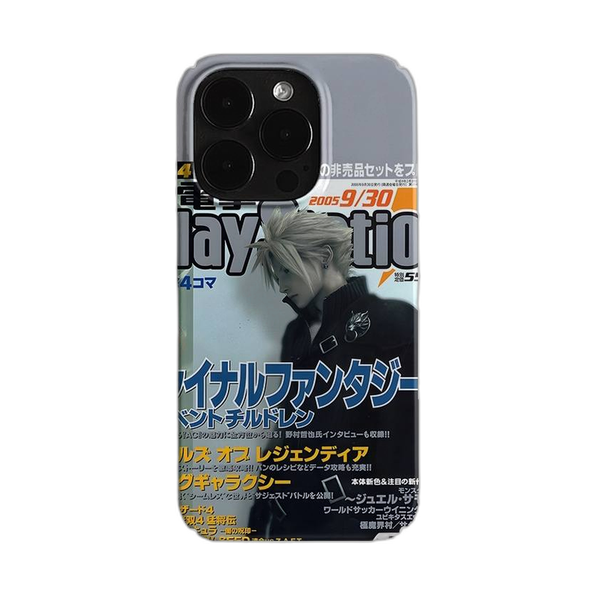 イラスト＆カバーアート iPhoneケース カバー（グレー） 白背景の装着イメージ