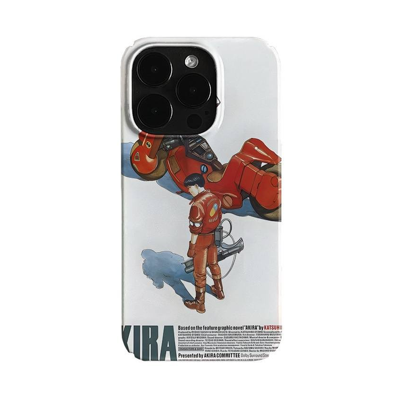 イラスト＆カバーアート iPhoneケース バイク（レッド） 白背景の装着イメージ