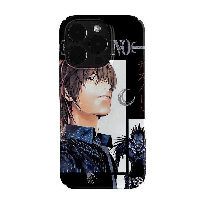 イラスト＆カバーアート iPhoneケース ポートレート（ブラック） 装着イメージ