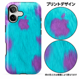 ブルーパープルの模様 iPhoneケースの配色とプリント柄の拡大図