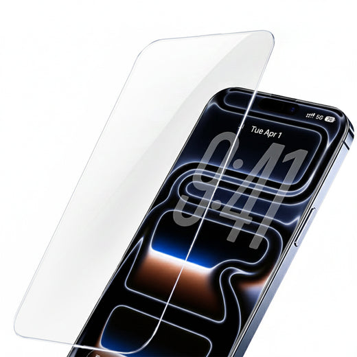 iPhone用指紋防止・耐衝撃高透過ガラスフィルム(2枚セット)