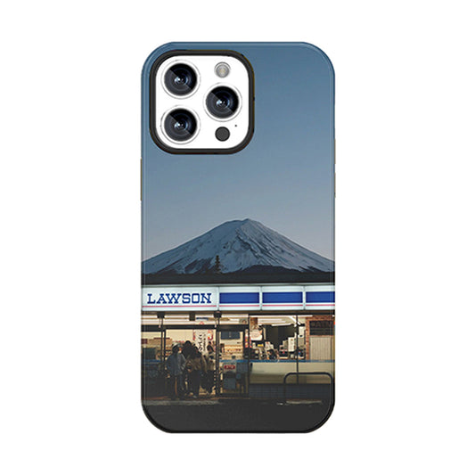 「富士山シリーズ」シンプル癒し雰囲気富士山×コンビニモチーフスマホケース