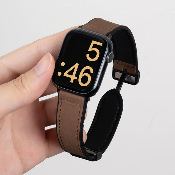 簡約優雅皮革製Apple Watch錶帶 (6色可選)