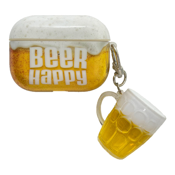 AirPods Case with Unique Beer Motif Design Charm