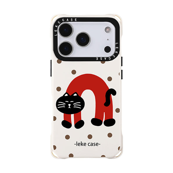 Polka Dot x Cat Design Strap & Stand Magnetic Smartphone Case