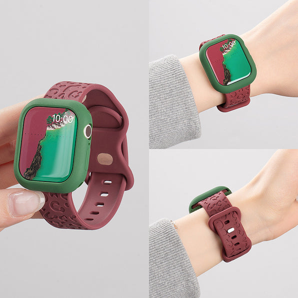 Stylish & Simple Leopard Print Apple Watch Band & Case Set (6 Colors)