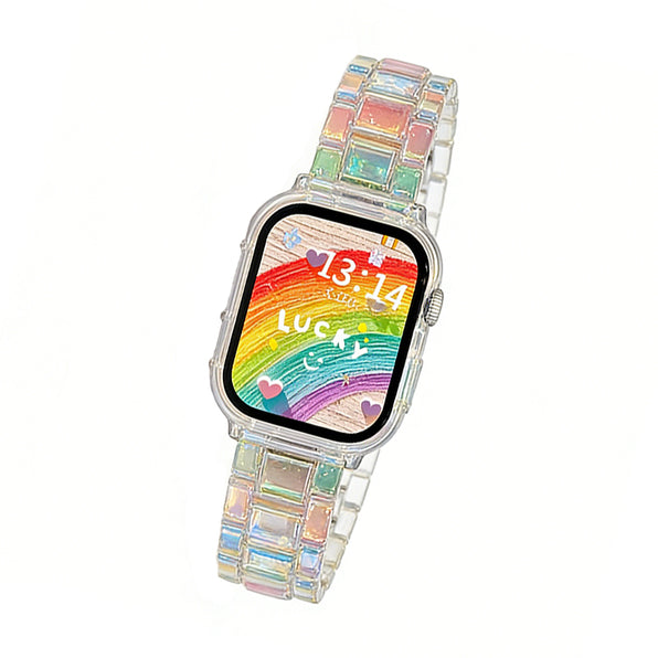 Stylish Aurora Apple Watch Band Resin Apple Watch Band Single Item / Band & Case Set