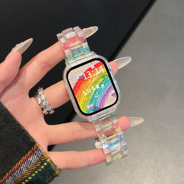Stylish Aurora Apple Watch Band Resin Apple Watch Band Single Item / Band & Case Set
